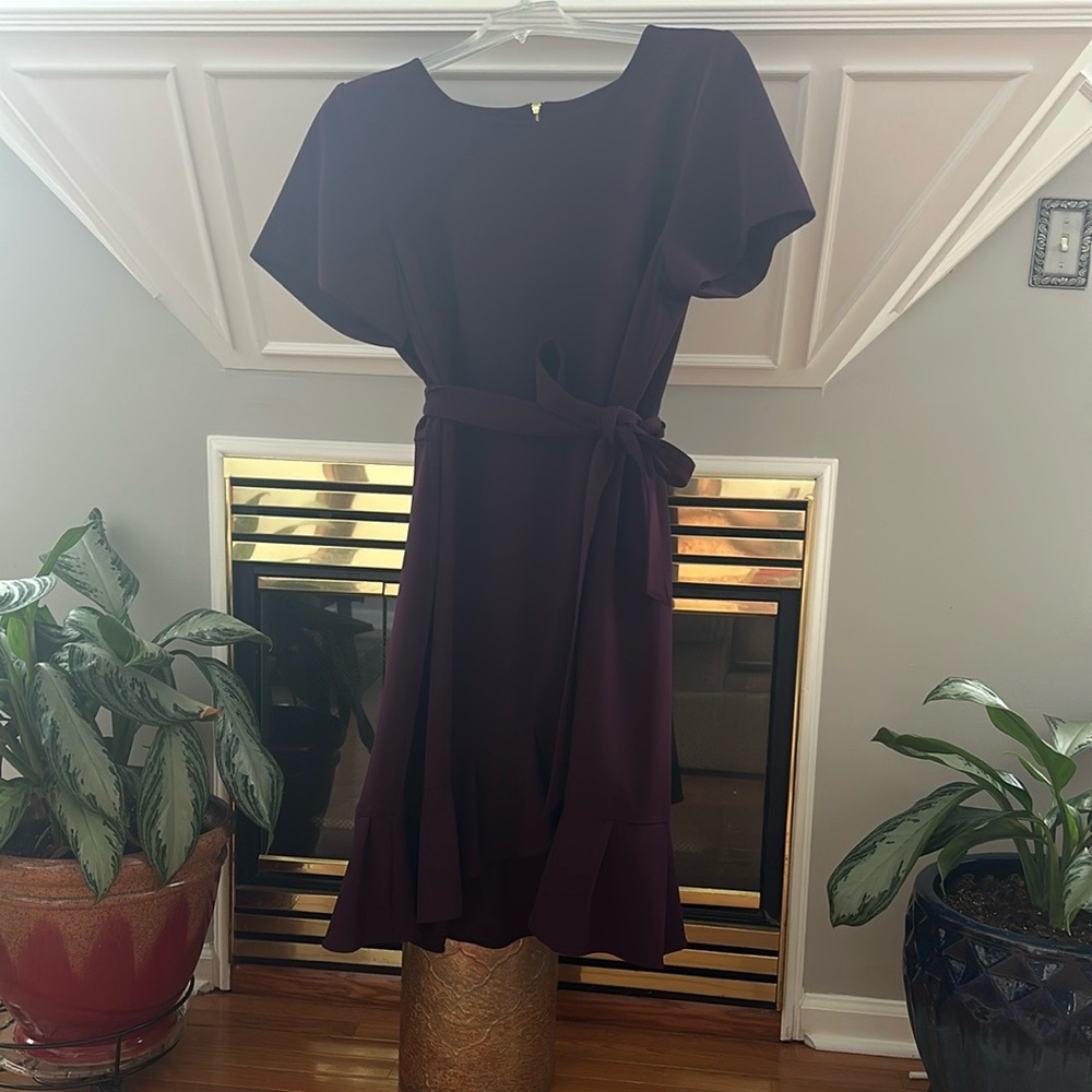 Calvin Klein Collection Dark Purple Midi Dress